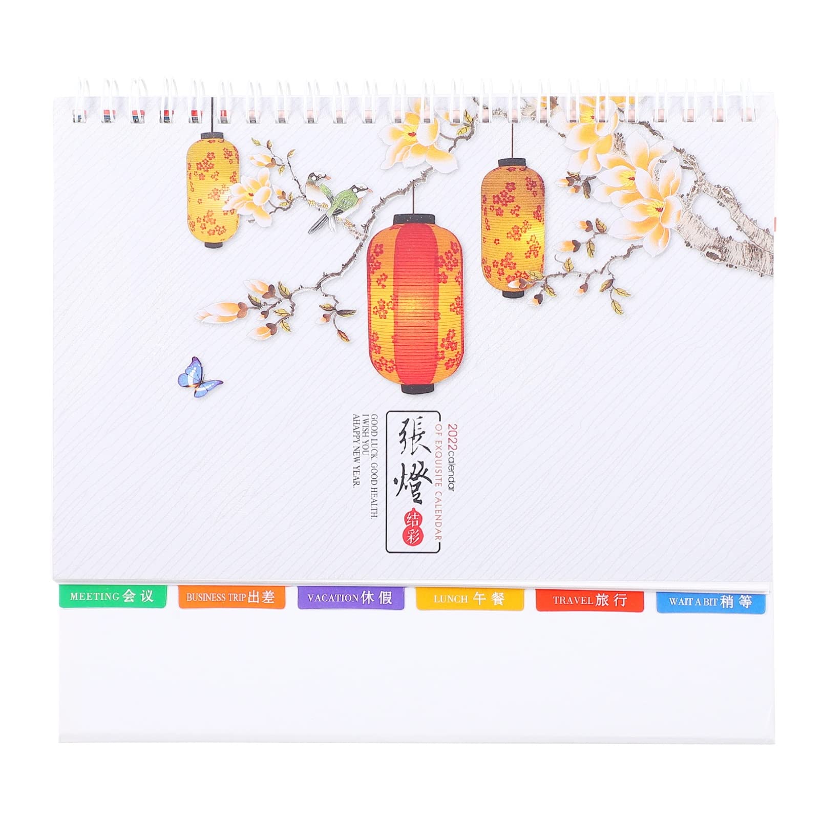 VICASKY 2022 Traditional Year Coil Spiral Flip Standing Business Planner - Office Calendar for Home, Bedroom & Workspace | Perfect for Scheduling, Productivity & Office Decor