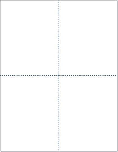 NextDayLabels - 8.5 x 11 Inch Laser & Inkjet Printer Postcards - 4 Up Per Page (4.25