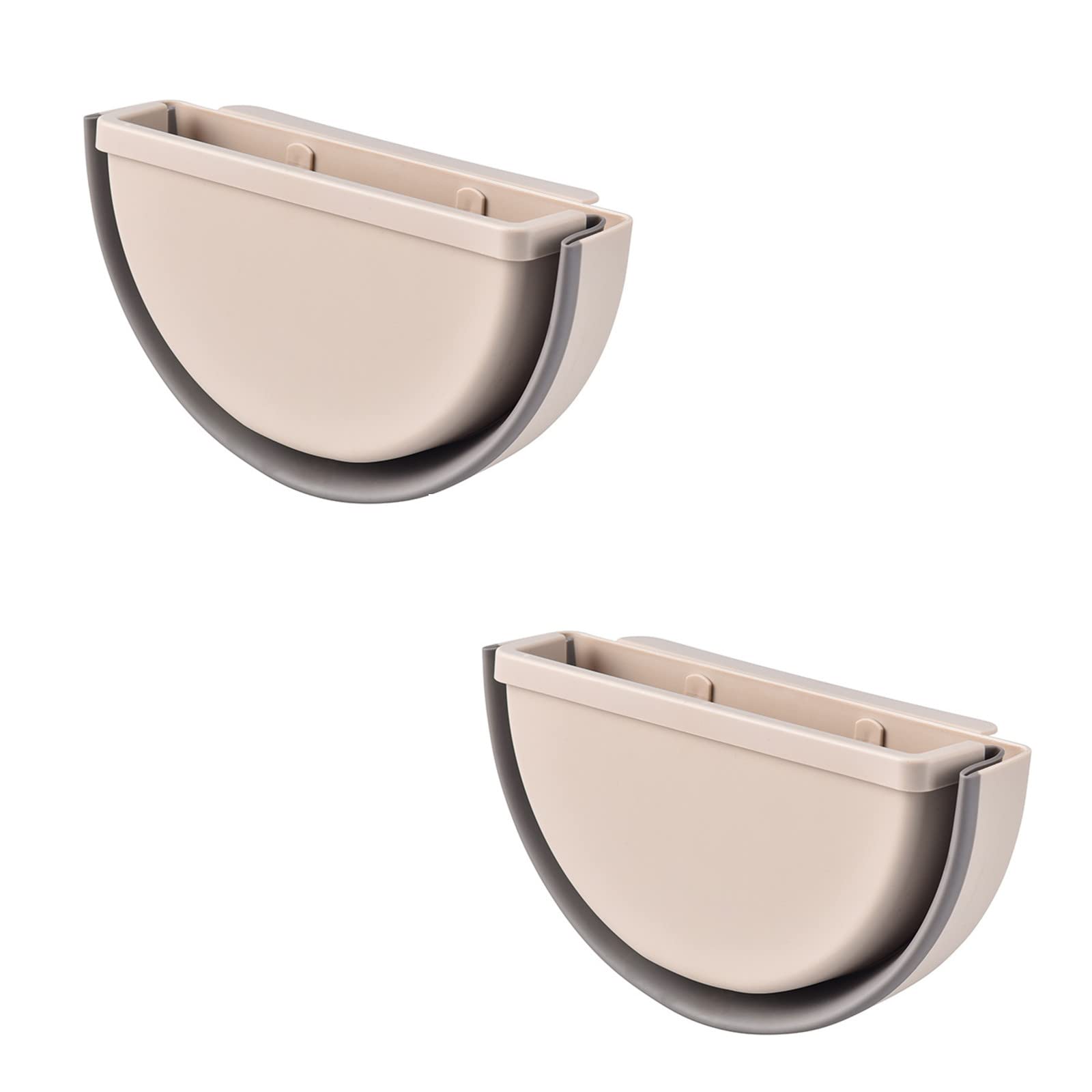 Belupai 2-Pack Foldable Hanging Kitchen Trash Can - Wall Mounted Mini Garbage Bin for Cabinet Door, RV, Car & Small Spaces | Portable Collapsible Waste Basket for Compost, Recycling & Kitchen Organization