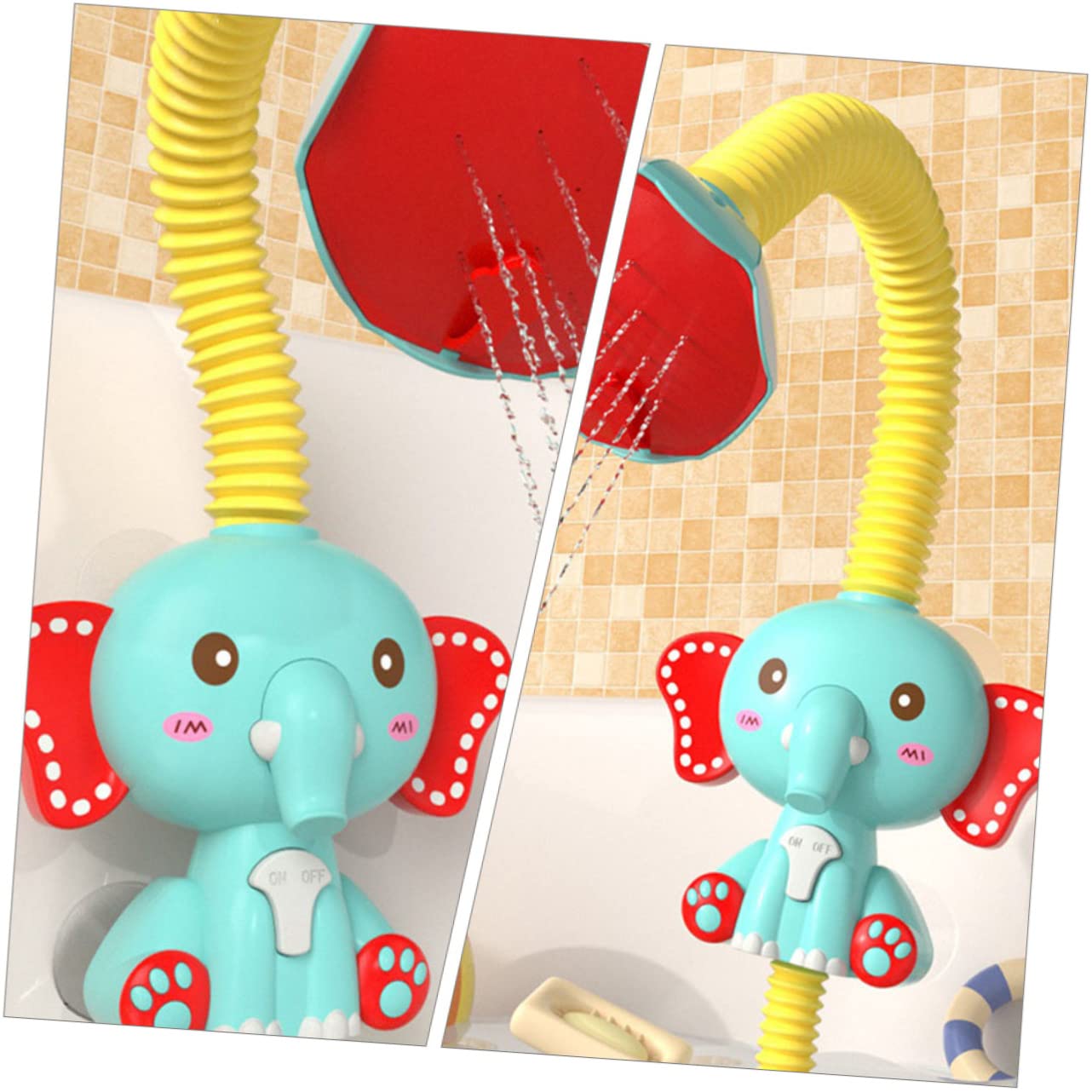 UPKOCH 4pcs Elephant Shower Sprinkler Toy Set - Electric Bath Toys for Kids with ABS Material - Fun Bath Time for Toddlers & Baby Shower Gifts