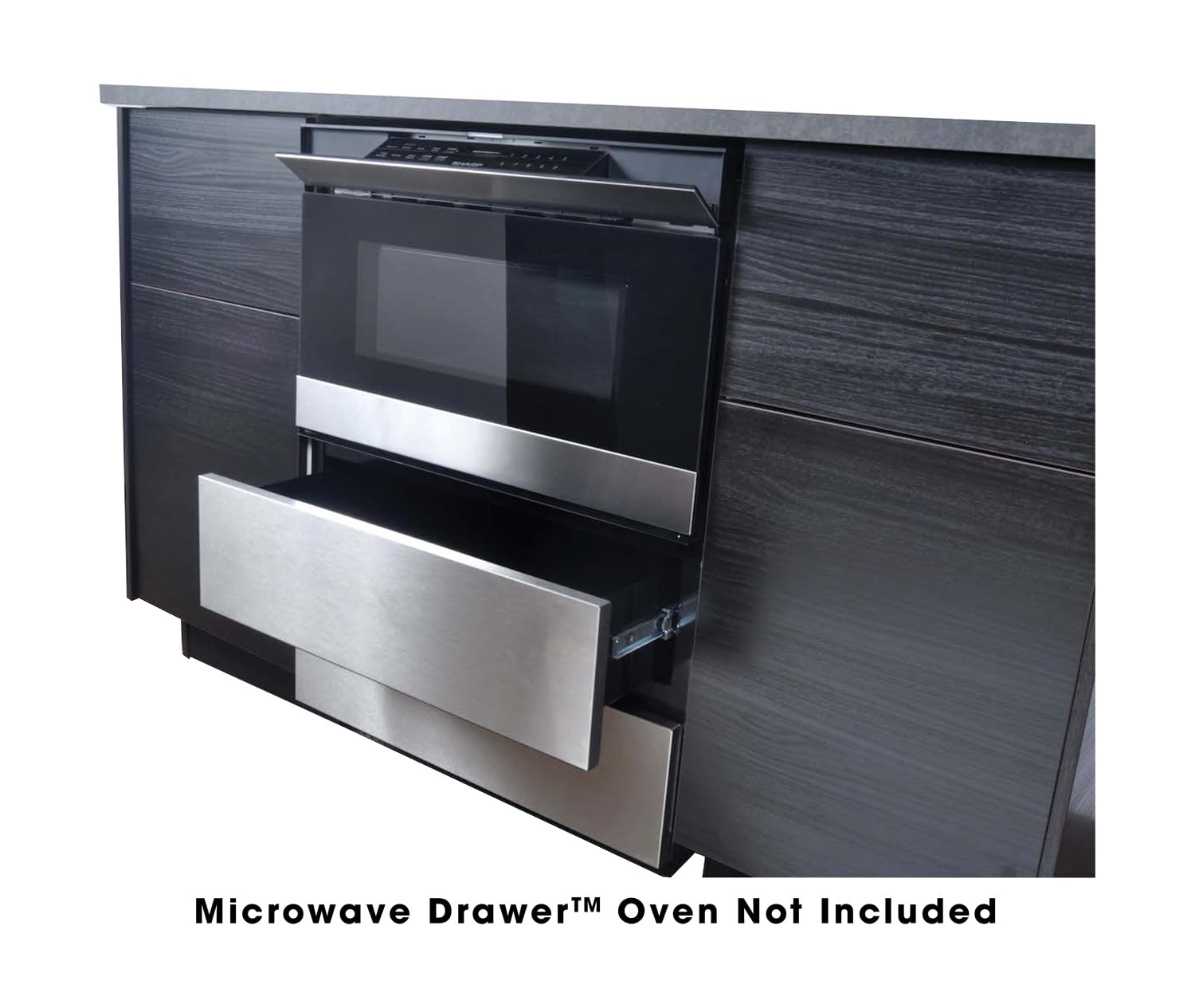 Sharp SKMD24U0ES 24-Inch Stainless Steel Under Counter Microwave Drawer Oven - Built-in Kitchen Appliance for Modern Homes, Perfect for Small Spaces & Apartment Living