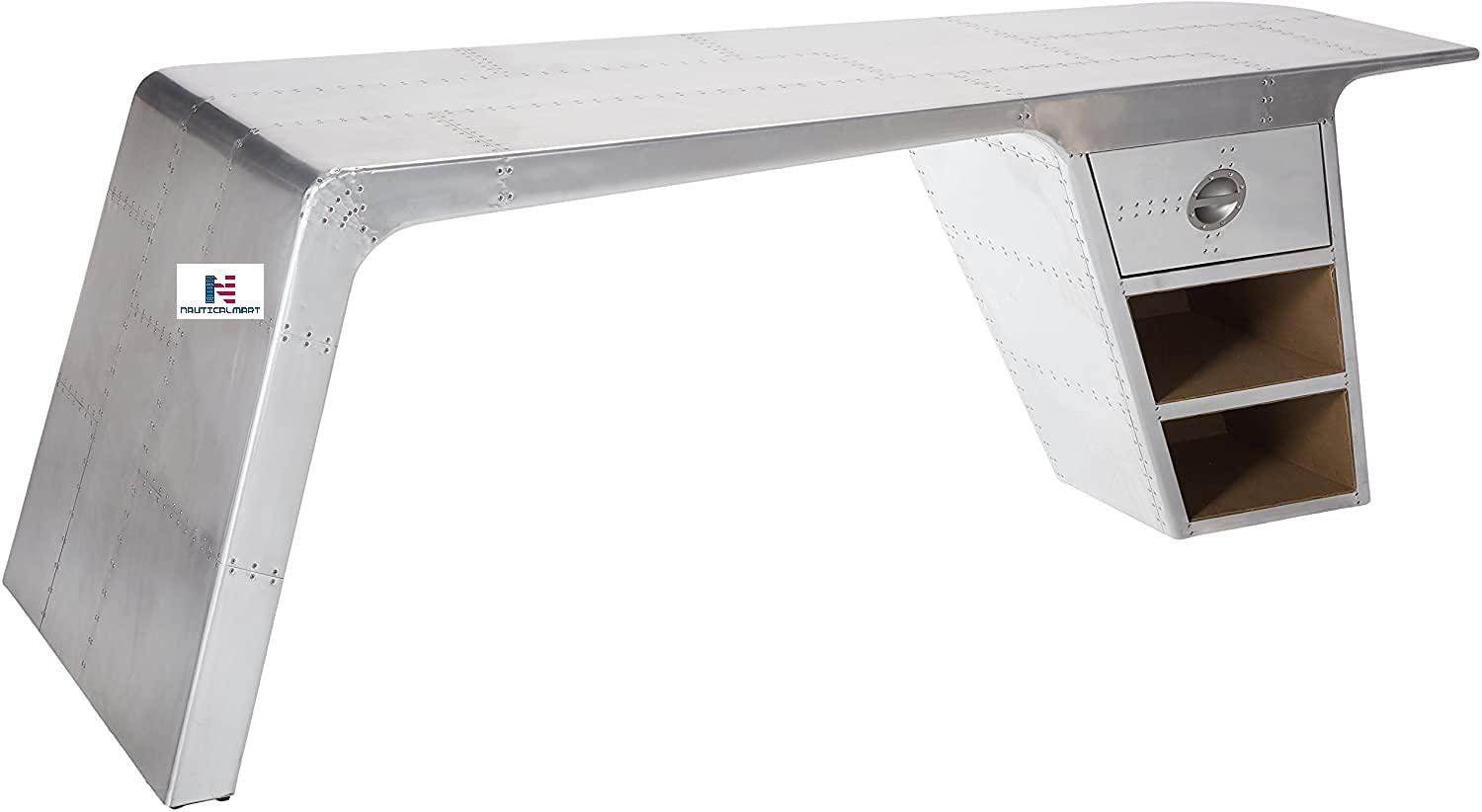 NauticalMart Aluminum Wing Desk for Home & Office