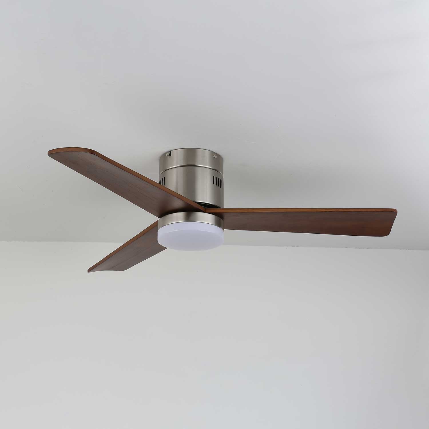 Aeroluxe Modern Ceiling Fan with Light Kit - Energy Efficient LED Lighting, Remote Control, Quiet Reversible Motor for Bedroom, Living Room, and Office
