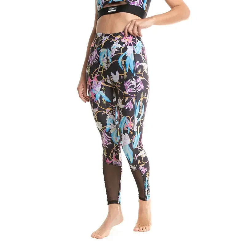 Rusty Butterfly Dream Sport Women's Floral Black Leggings - Perfect for Yoga, Running & Gym Workouts