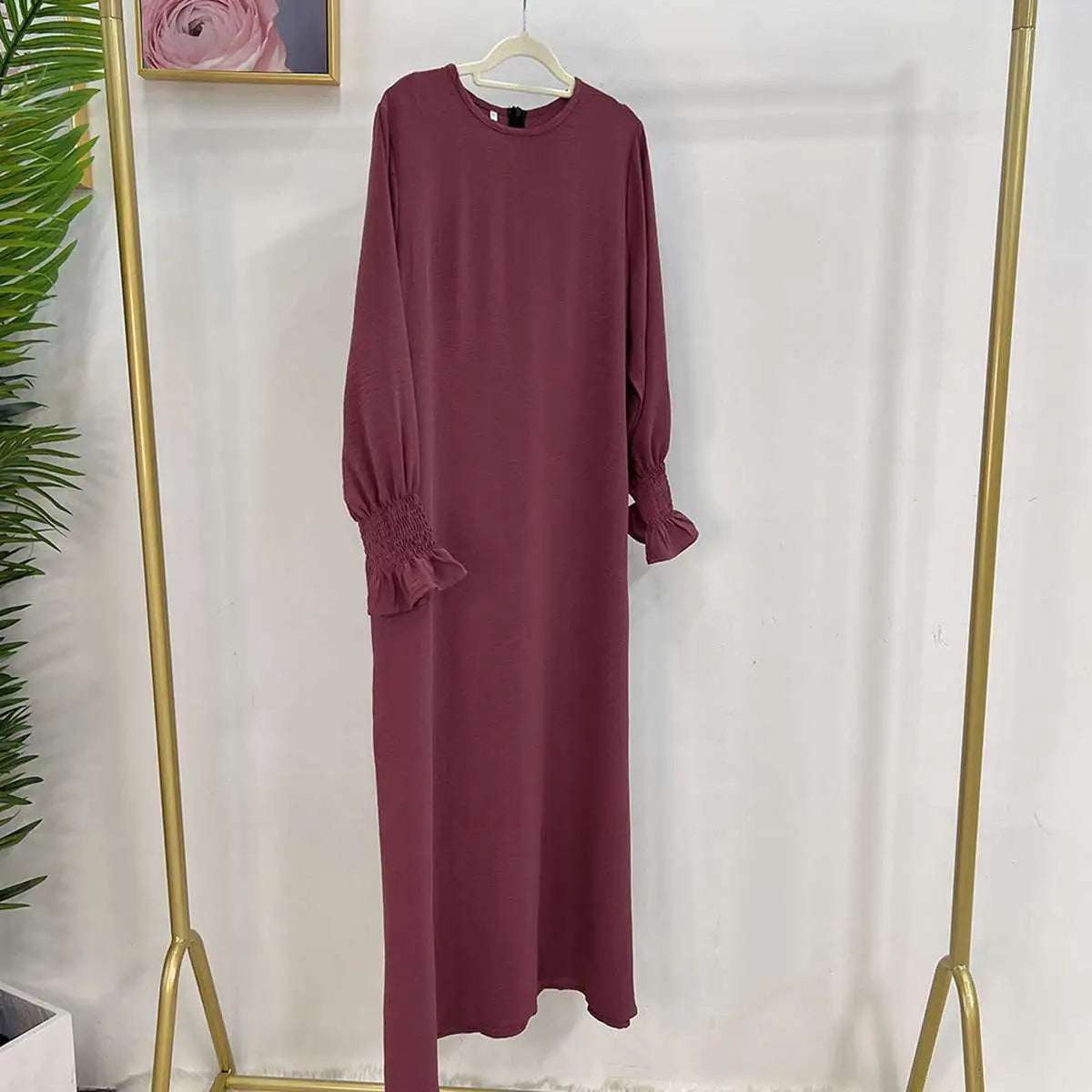 Elegant Modest Fashion Puff Sleeve Abaya Dress for Women - Perfect for Prayer, Special Occasions & Everyday Wear