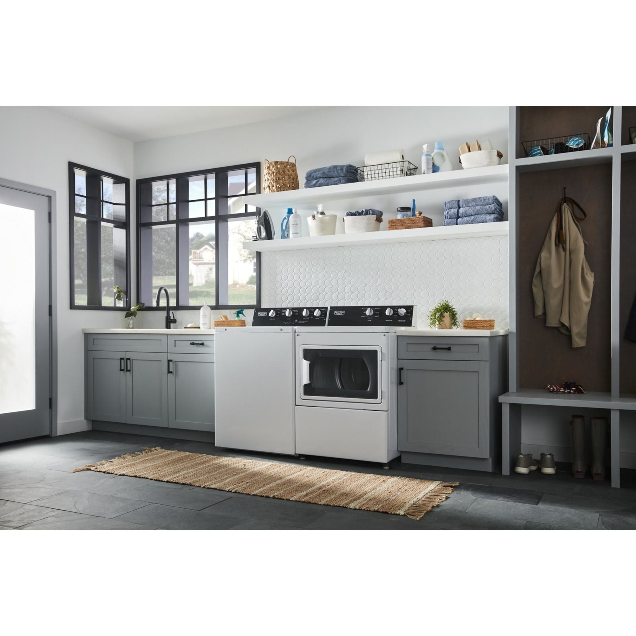 Maytag MGDP586KW Front Load Electric Dryer - 7.4 Cu. Ft. Capacity, White - Perfect for Laundry Rooms & Large Households