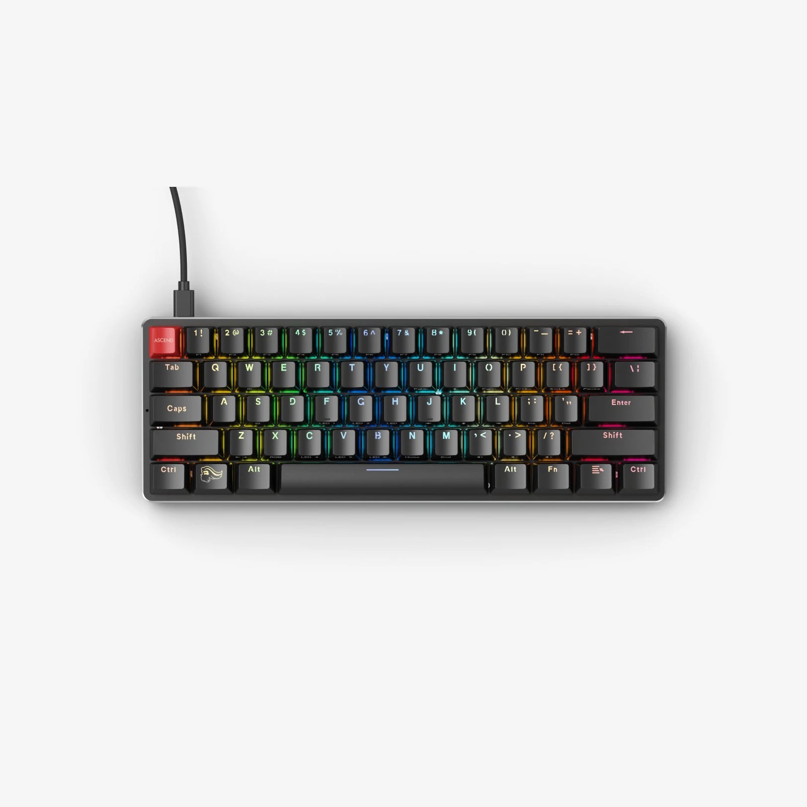 GMMK 1 60% Compact Mechanical Gaming Keyboard - RGB Backlit, Hot-Swappable Switches for PC Gamers & Typists - Perfect for Esports, Office Work & Programming