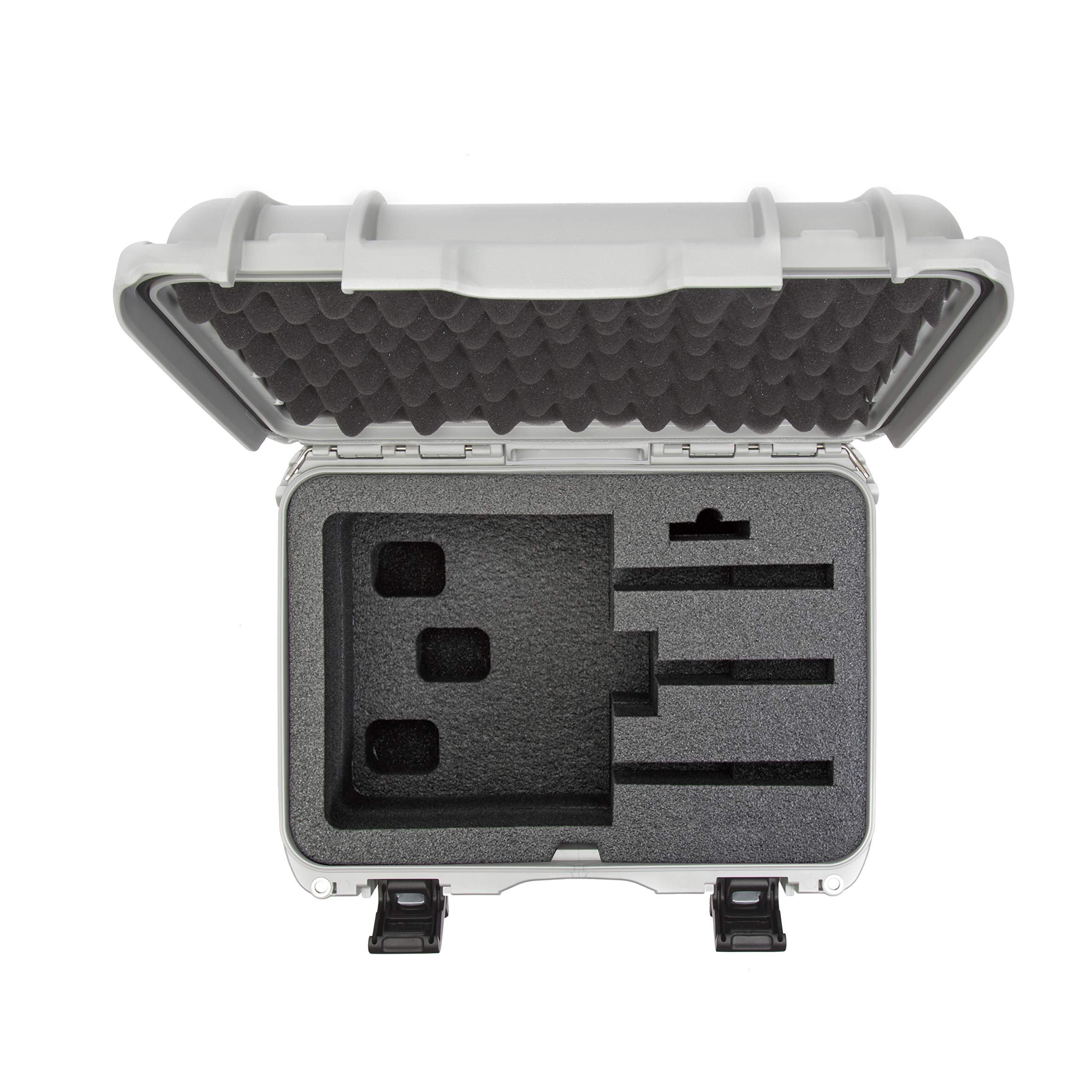 Nanuk 918 Waterproof Hard Pistol Case for Revolvers - Custom 3UP Foam Insert, Silver | Protective Gun Storage for Travel, Hunting & Range Shooting