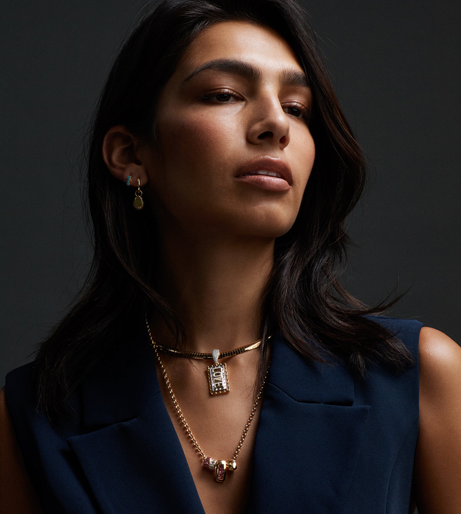 Personalized Diamond Initial Necklace for Women - Medium Custom Letter Pendant with Sleek Collar Chain - Perfect for Anniversary Gifts, Valentine's Day & Everyday Elegance