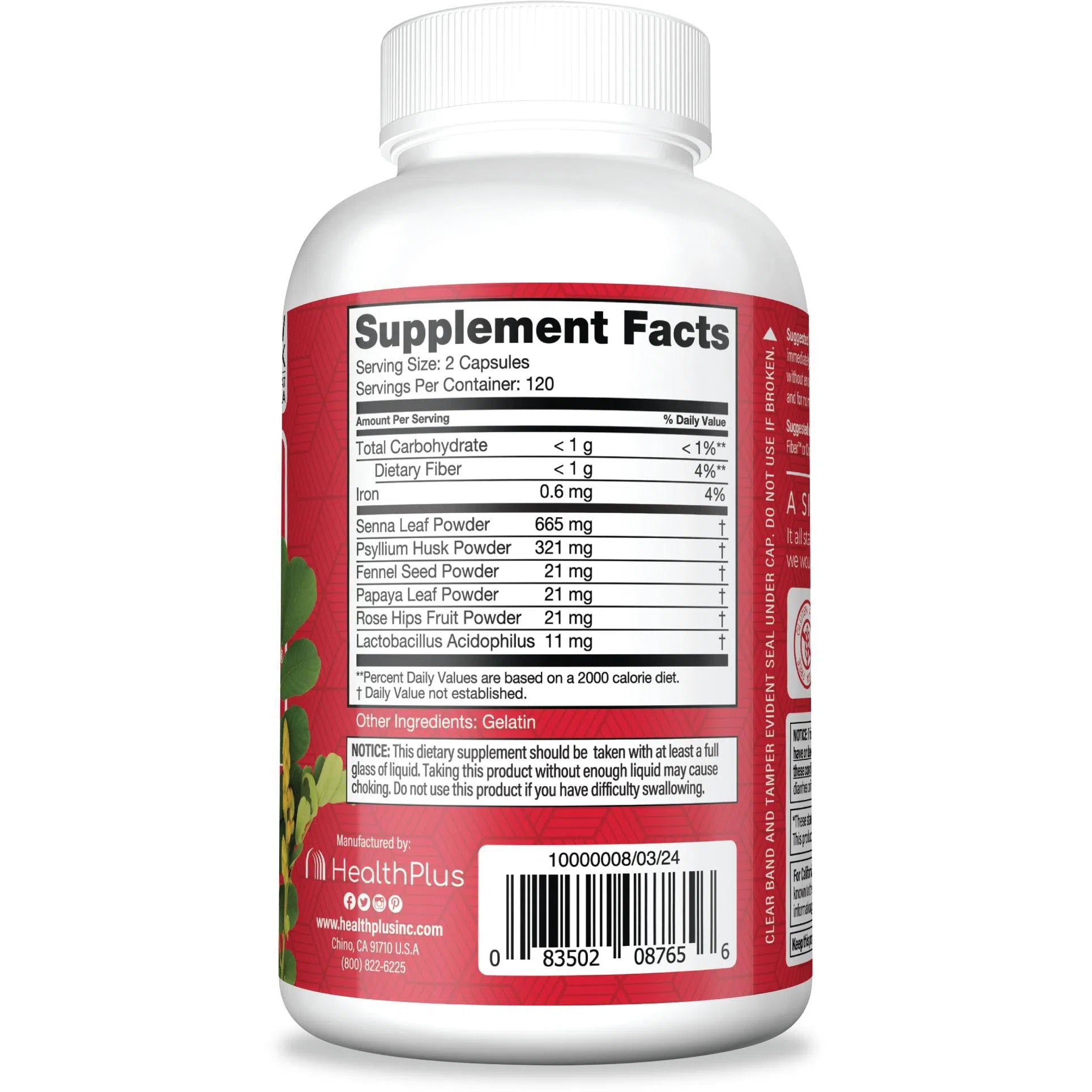 Health Plus Super Colon Cleanse Capsules - Natural Digestive Support & Detox Supplement for Gut Health | Promotes Regularity & Cleansing | Ideal for Weight Management & Wellness Routine
