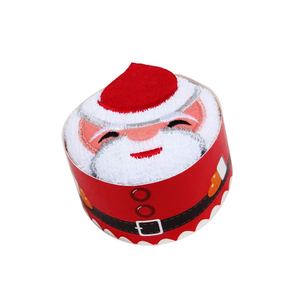DOITOOL 2-Pack Christmas Santa Claus Hand Towels - Absorbent Cotton Kitchen Washcloths for Drying Hands & Dishes - Holiday Baking & Cupcake Decorating Essentials