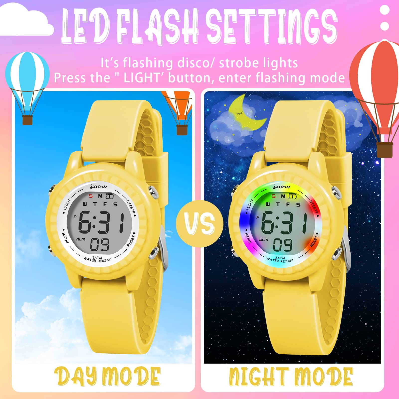 SUPZOE Kids Watches for Boys & Girls Ages 3-9 - Waterproof Unicorn Digital Watch with LED Light - Perfect Birthday & Christmas Gift for 3-8 Year Olds - Ideal for School, Playtime & Outdoor Activities