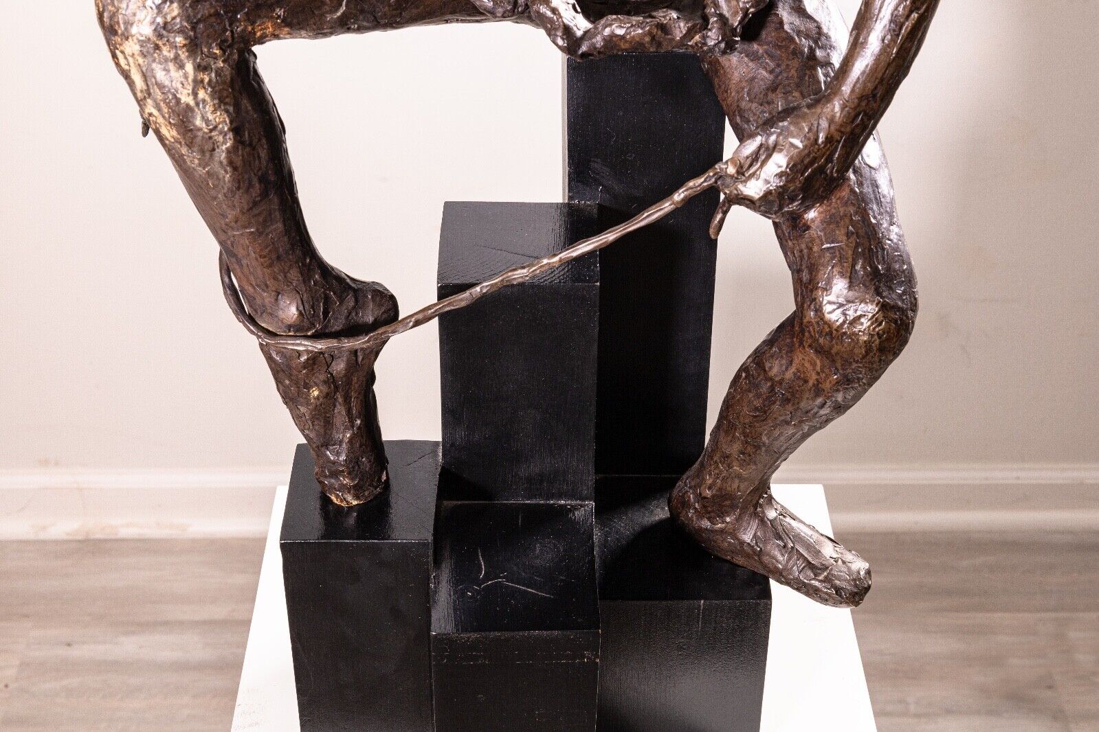 Betty Jacobs Modern Ballerina Bronze Brutalist Sculpture on Pedestal - 1970s Mid-Century Art Deco Figurine - Perfect for Home Decor, Office Display & Ballet Lover Gifts
