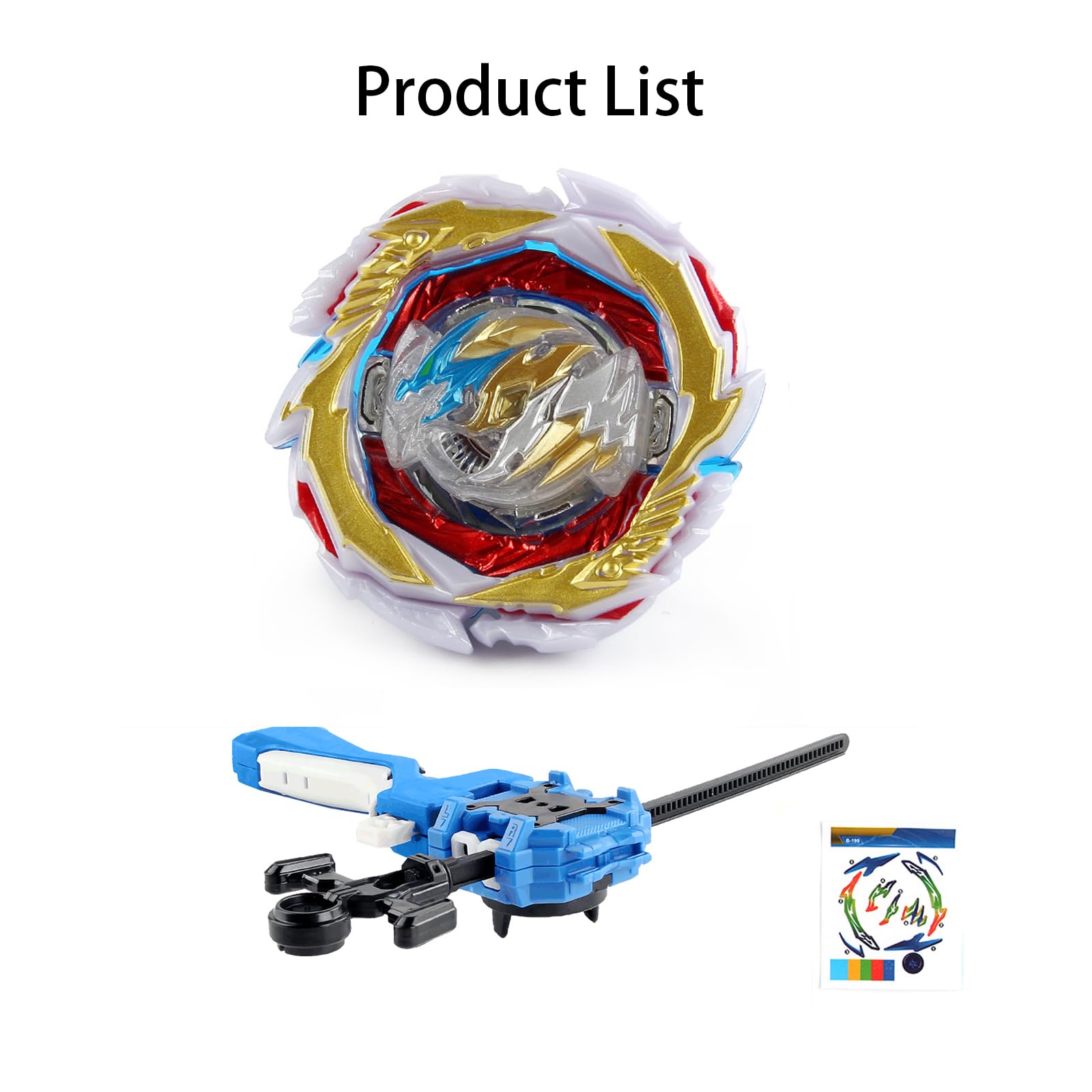 Netoke Bey Burst Turbo 4D Metal Fusion Battle Set with Launcher - Premium Collectible Beyblade Toy for Kids (Model B-199) - Perfect for Competitive Play & Gift Giving