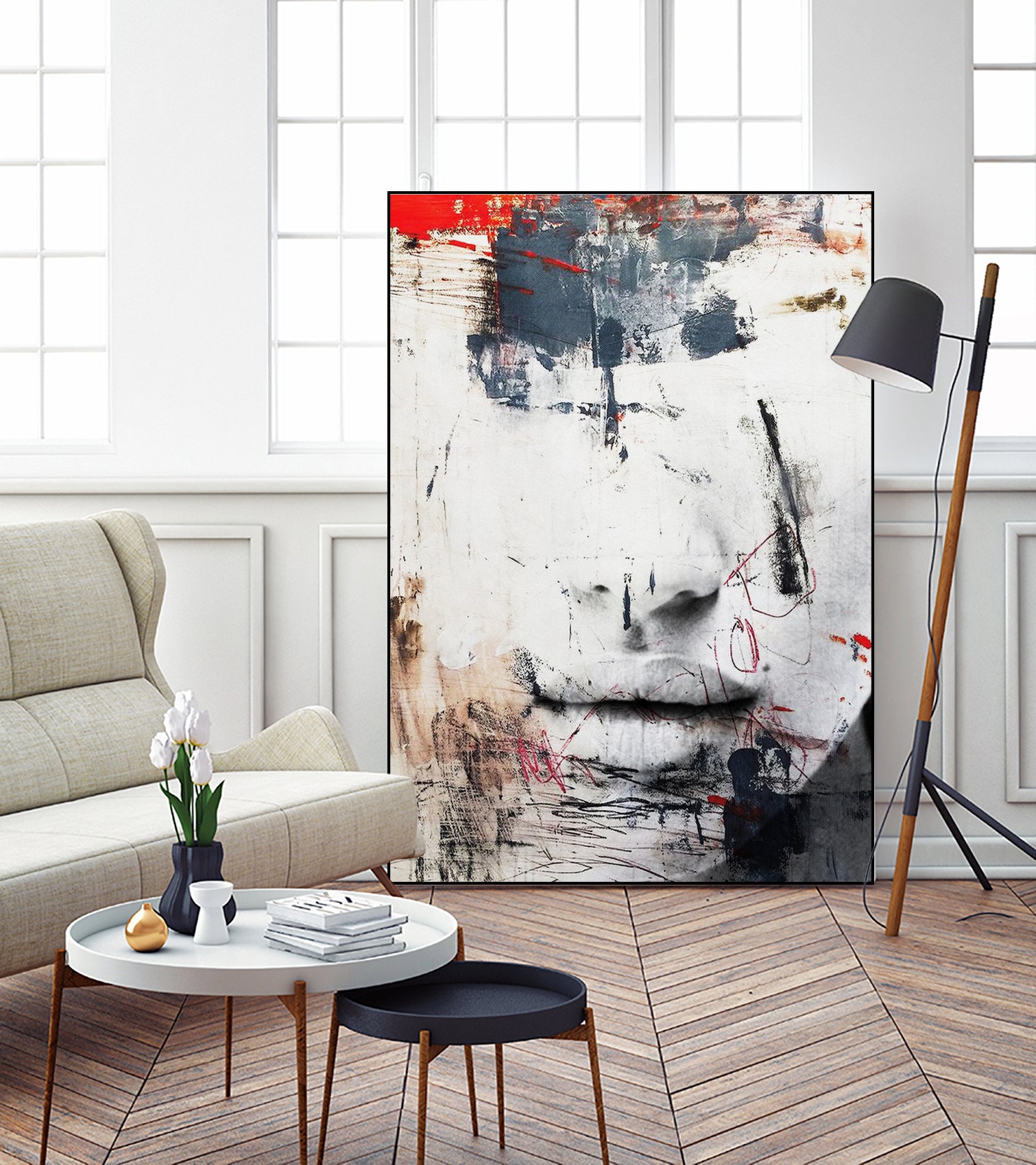 Abstract Beauty Wall Art - Modern Canvas Painting for Home & Office Decor - Perfect for Living Room, Bedroom, and Workspace Aesthetics
