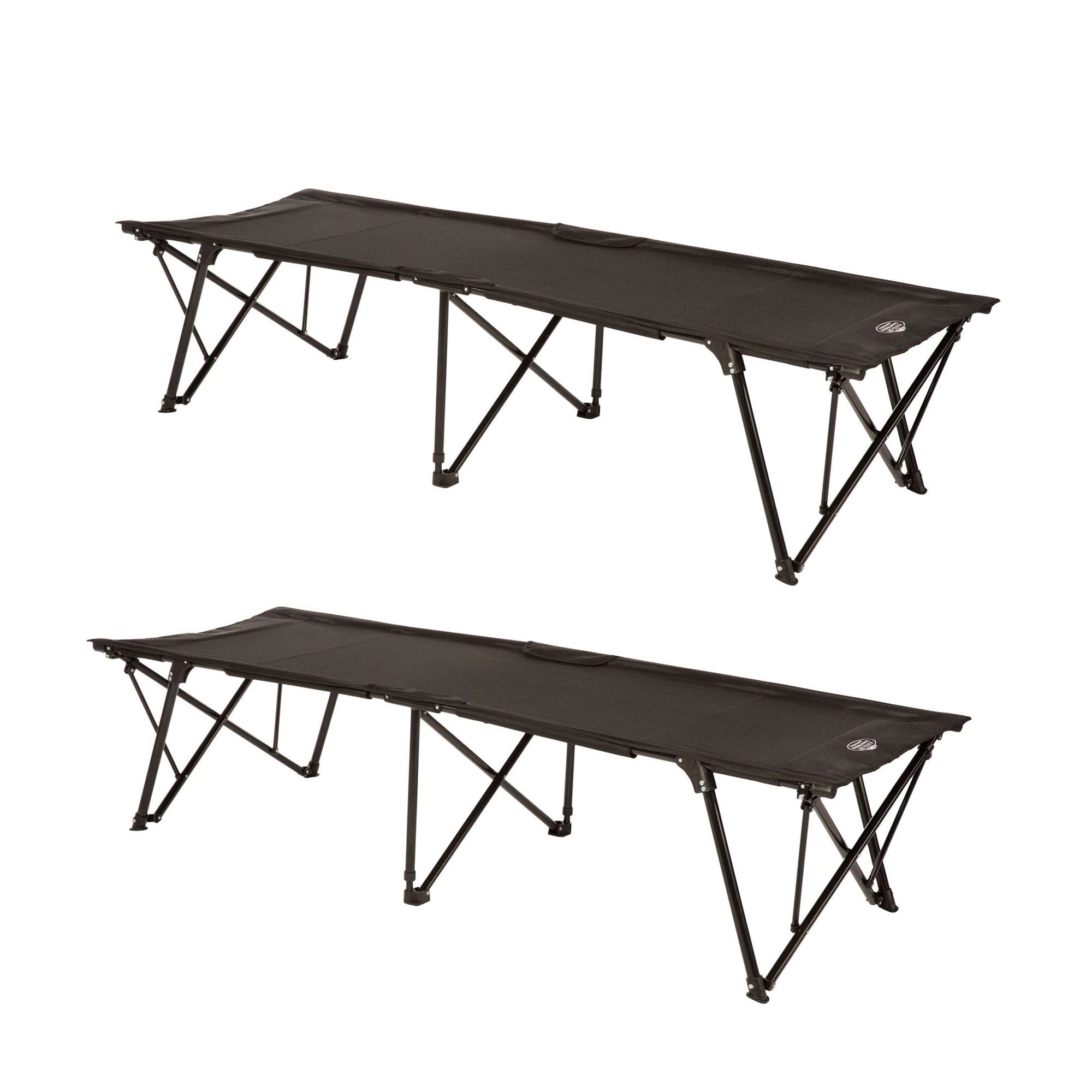Kamp-Rite Standard Kwik Cot Folding Portable Sleeping Bed - Indoor & Outdoor Use for Camping, Guest Beds, Emergency Preparedness & Lounging (2 Pack) - Perfect for Camping Trips, Home Guests & Power Outages