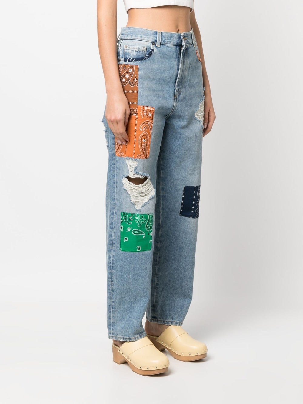 Alanui Clear Blue Jeans for Women - High Waisted Stretch Denim Pants | Perfect for Casual Wear, Outings & Everyday Fashion