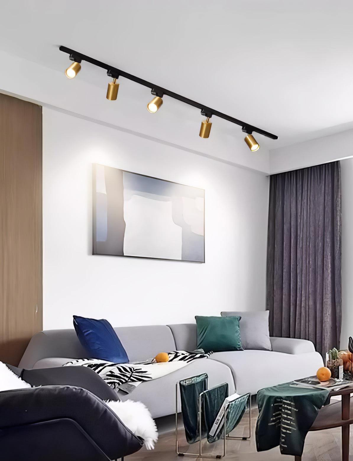 Adjustable Spotlight Track Ceiling Light - Modern Dimmable LED Lighting for Home & Office - Perfect for Living Room, Kitchen, or Retail Store Lighting
