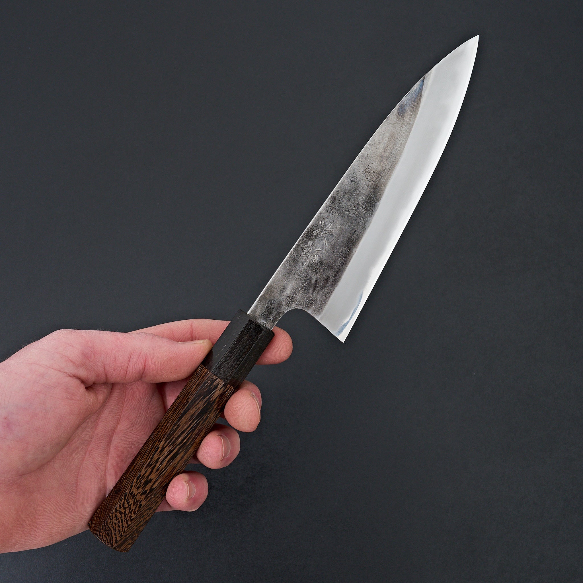 Premium Jiro Tsuchime Petty Knife 150mm - Japanese High Carbon Steel Blade with Taihei Tagayasan Wood Handle (#552) - Perfect for Sushi, Vegetables & Precision Kitchen Tasks