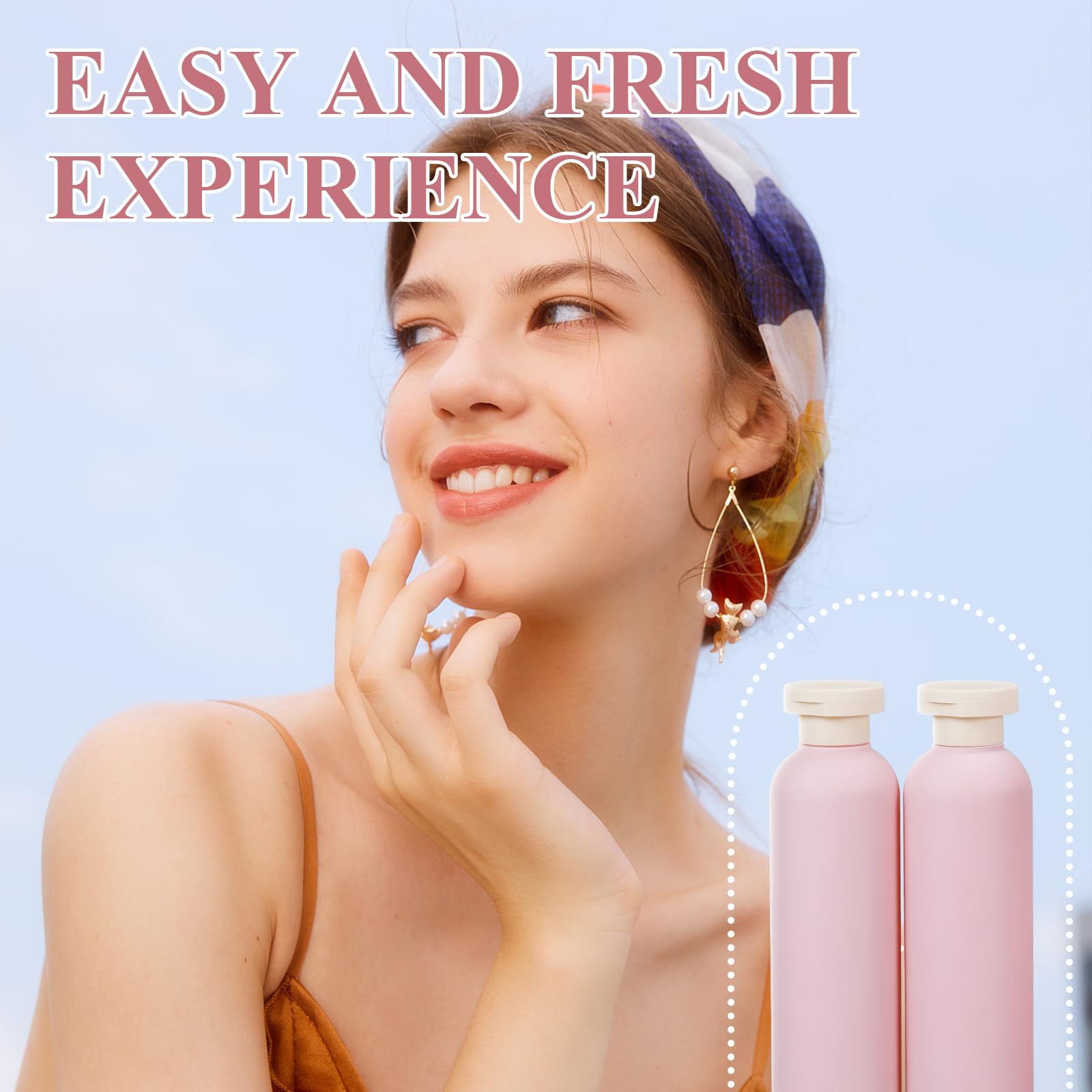 10 oz Leak Proof Travel Bottles for Toiletries - 3 Pack Refillable Squeeze Bottles for Shampoo, Conditioner, Lotion & Body Wash | TSA Approved for Air Travel, Gym & Camping Essentials