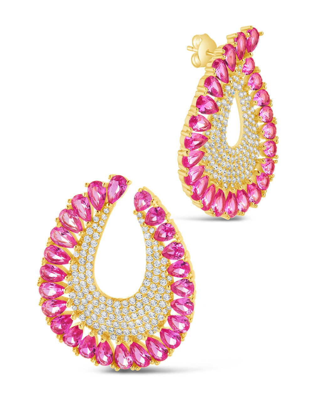 Maria Elena CZ Statement Stud Earrings - Elegant Cubic Zirconia Studs for Women, Perfect for Parties, Weddings & Everyday Wear