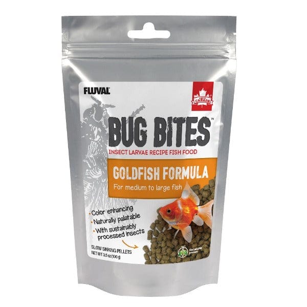 Fluval Bug Bites Slow Sinking Pellets - Goldfish Food Formula 100g | Nutrient-Rich Fish Food for Healthy Growth | Perfect for Home Aquariums & Fish Tanks