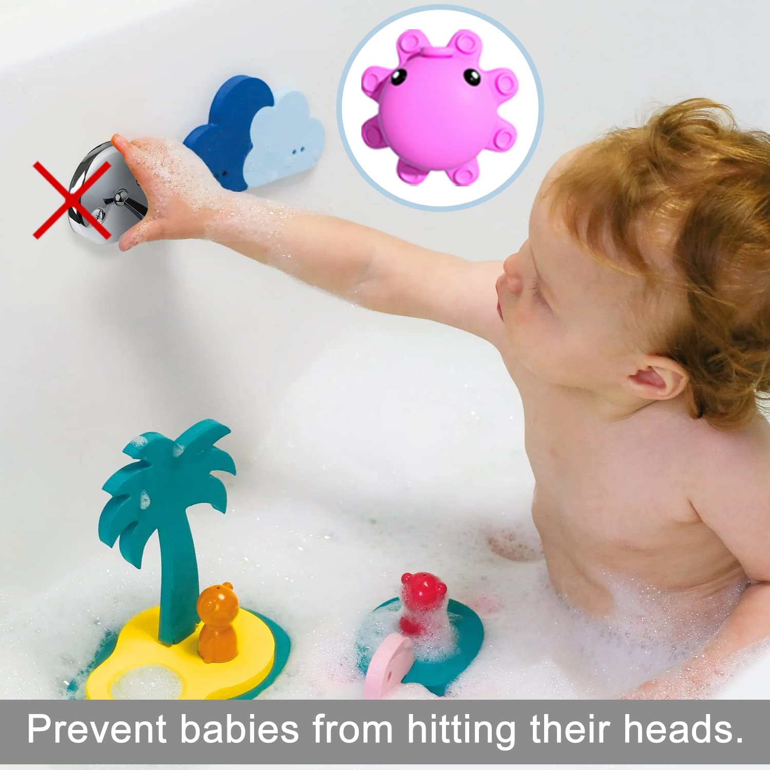 Silicone Bathtub Overflow Drain Cover - Extend Water Depth for Deeper Bath, Spa & Relaxation, Hot Pink Bathroom Accessory (Fits Standard Tubs, Leak-Proof Design) - Perfect for Bubble Baths, Soaking & Luxury Home Spa Experience