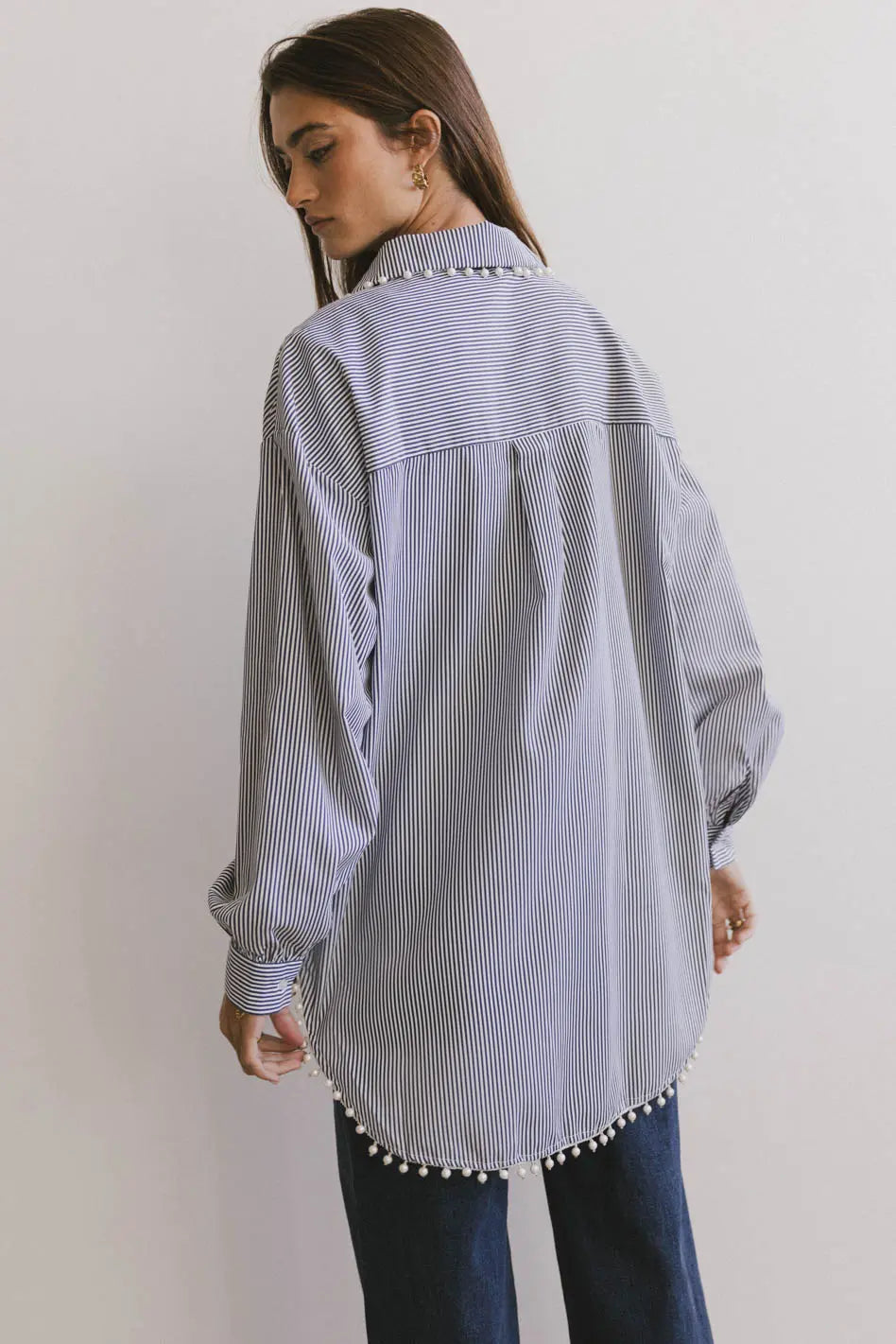 Allison Pearl Button Up Blouse for Women | Elegant & Stylish Top | Perfect for Office, Party & Casual Wear | FINAL SALE