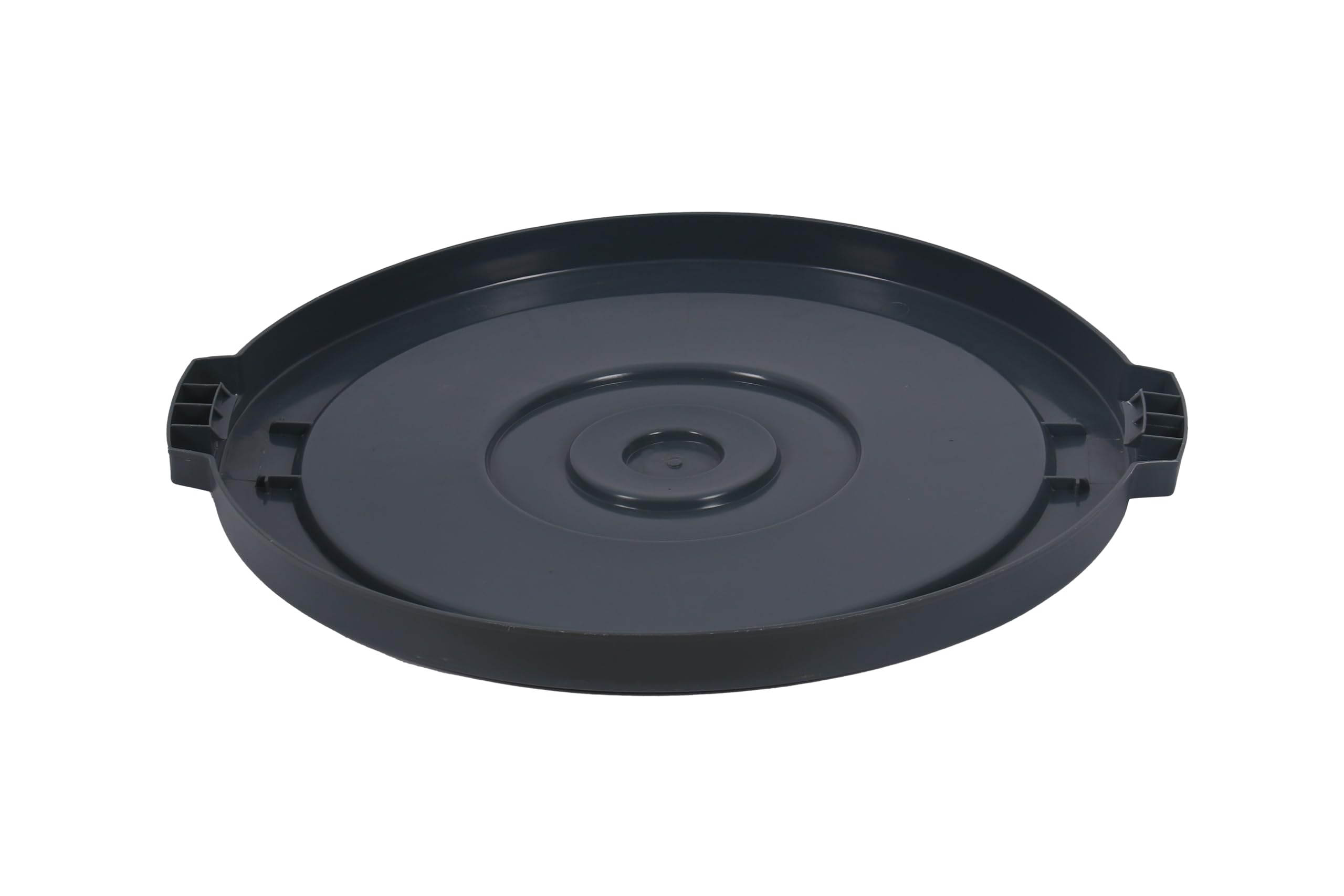 44 Gallon Round Trash Can Lid - Compatible with Plastic Prince Containers, Durable Gray Garbage Bin Cover for Outdoor, Garage & Commercial Use
