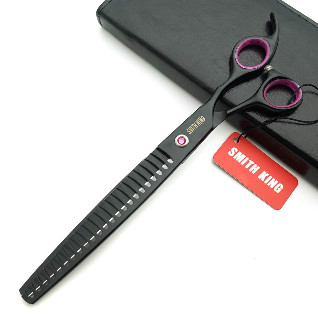8.0 Inch Professional Dog Grooming Scissors Set - Stainless Steel Chunker Shears for Precise Pet Hair Trimming - Perfect for Home Grooming & Professional Use