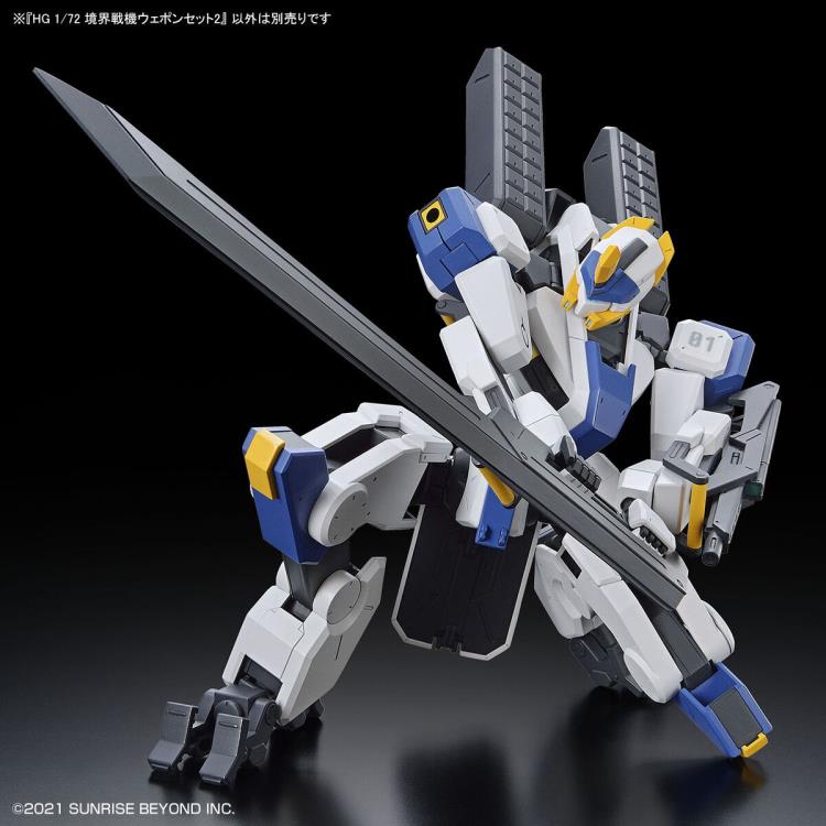 Bandai HG 1/72 Kyoukai Senki Amaim Warrior at the Borderline Weapon Set 2 Model Kit - Anime Action Figure Building Set for Collectors & Hobbyists - Perfect for Display, Gifts & DIY Projects