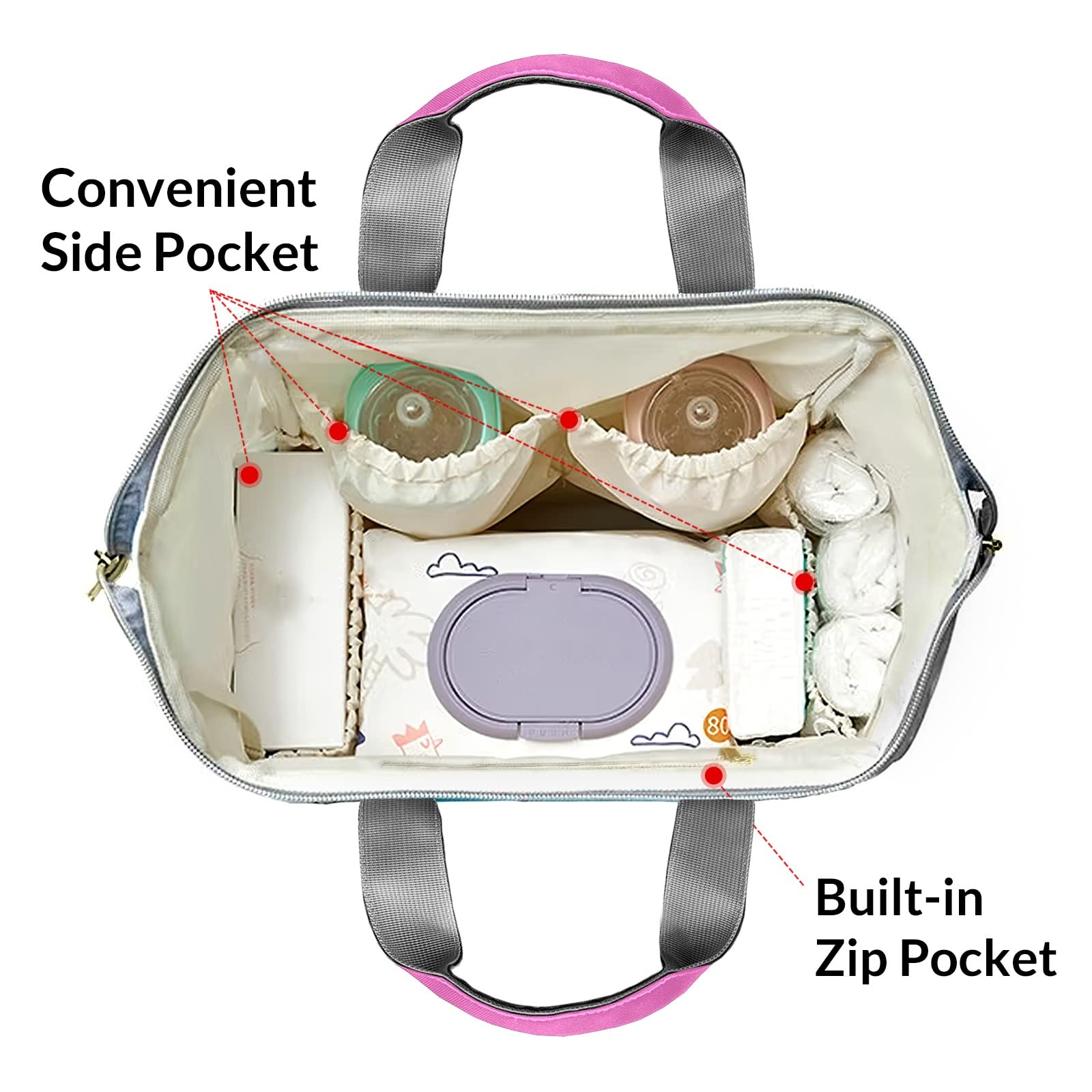 Personalized Large Capacity Waterproof Diaper Backpack for Baby Boys & Girls - Custom Name Diaper Bag with Multiple Pockets, Fashionable Shoulder Bag for Moms - Perfect for Daycare, Travel, and Everyday Use