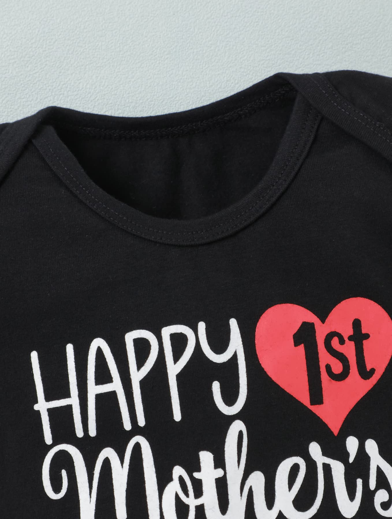 Happy First Mother's Day Outfit - Newborn Baby Boy & Girl Bodysuit & Romper Set - Perfect for Summer Photos, Gifts & Celebrations