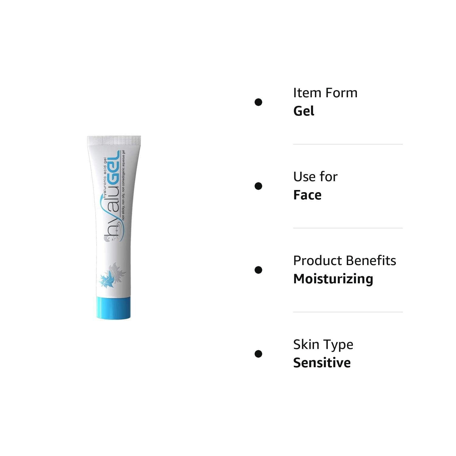 Hyalu-Gel Hyaluronic Acid Gel Moisturizer for Oily & Acne-Prone Skin - Paraben-Free, Non-Comedogenic Face Hydration - Perfect for Daily Skincare & Post-Treatment Care