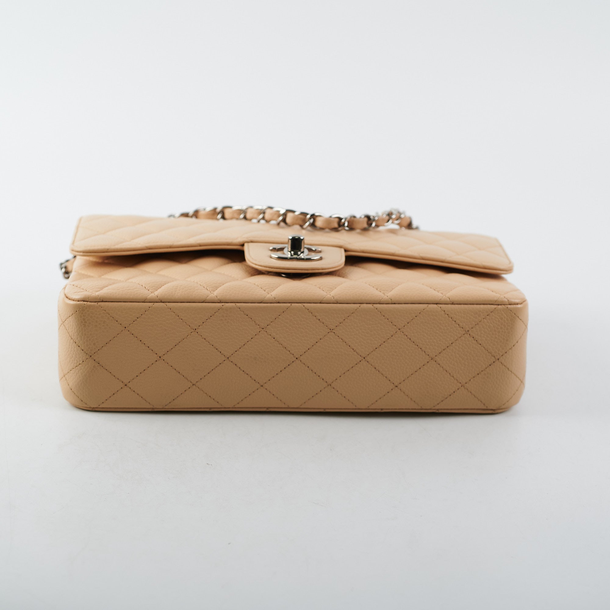Chanel Quilted Classic Flap Bag Medium/Large Beige - Luxury Designer Handbag for Women, Perfect for Work, Evening Events & Everyday Use