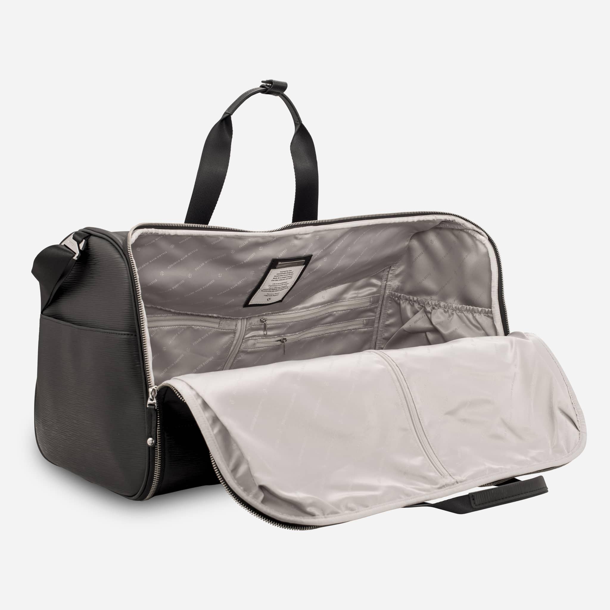 Premium Signature Garment Duffel Bag - Large Travel Duffel for Gym, Work & Weekend Trips - Durable Waterproof Carryall with Shoulder Strap - Perfect for Sports, Business Travel & Outdoor Adventures