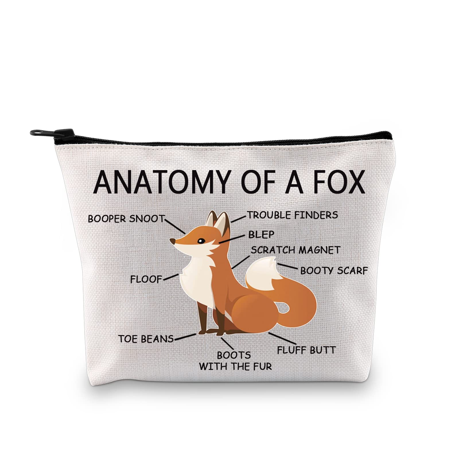 G2TUP White Fox Lover Travel Toiletry Bag - Waterproof Cosmetic Makeup Organizer for Women & Men - Perfect for Vacation, Gym, and Business Trips