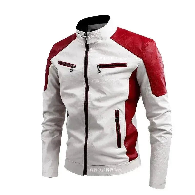 Stylish Slim Fit Men's Leather Biker Jacket - Motorcycle Riding, Casual Outwear, Fashion Statement for Men | Perfect for Riding, Night Out, and Everyday Wear