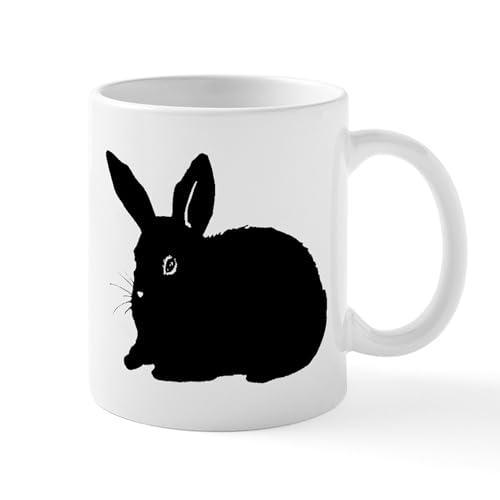 White - Bunny Silhouette Mugs