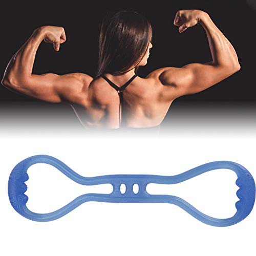 Premium 8-Shape Resistance Band Set - Stretch Exercise Bands for Pull-Up, Yoga, Back & Arm Training - Tension Rope for Muscle Building, Weight Loss & Fitness - Blue (Ideal for Home Gym, Physical Therapy & Full-Body Workouts)