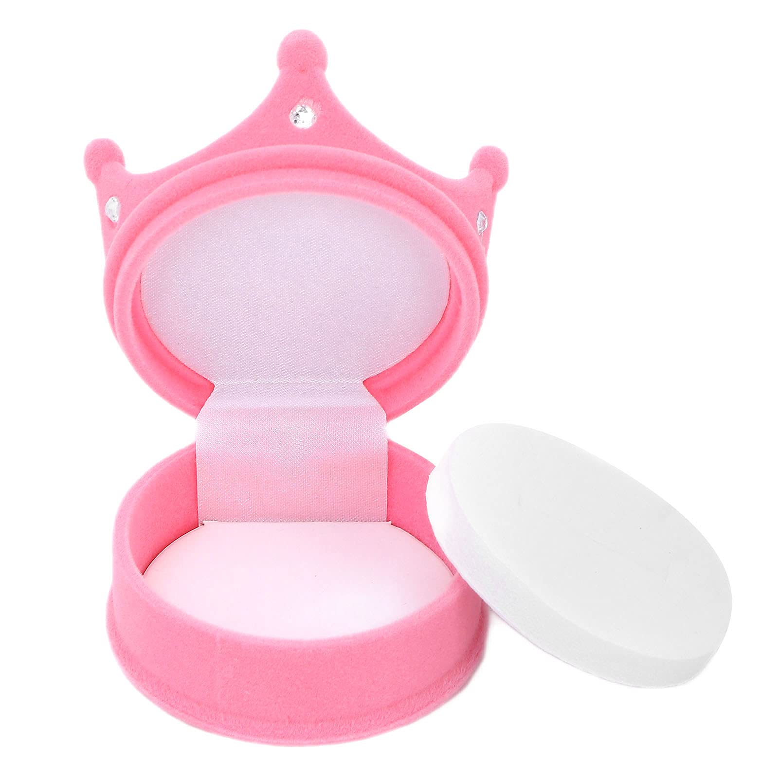 Elegant Pink Ring Jewelry Box with Soft Flocking - Retro Design Necklace & Earrings Storage Case - Personalized Proposal Gift for Her - Perfect for Wedding, Anniversary & Valentine's Day Gifts