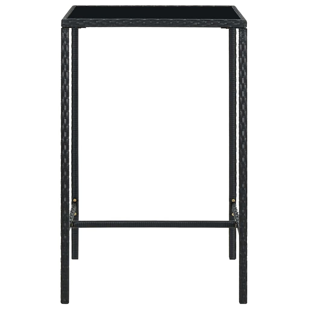 Outdoor Patio Dining Table Set - Rectangle Bistro Table with Tempered Glass Top & Steel Frame - Coffee Table, Console Table for Garden, Lawn, Backyard - Perfect for Picnics, BBQs, and Outdoor Entertaining