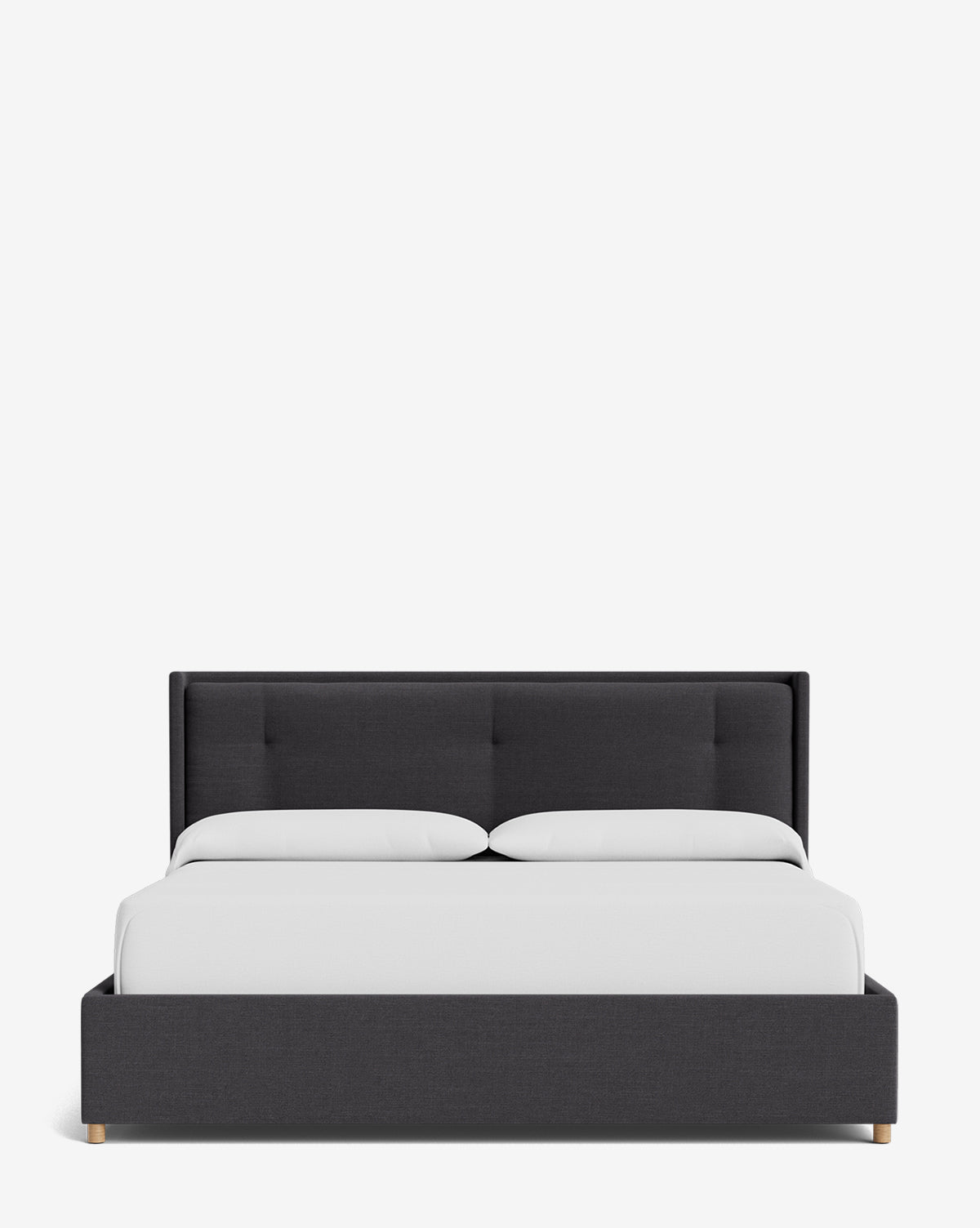 Low Profile Ria Bed Frame with Minimalist Headboard - Perfect for Small Spaces, Modern Bedrooms & Studio Apartments
