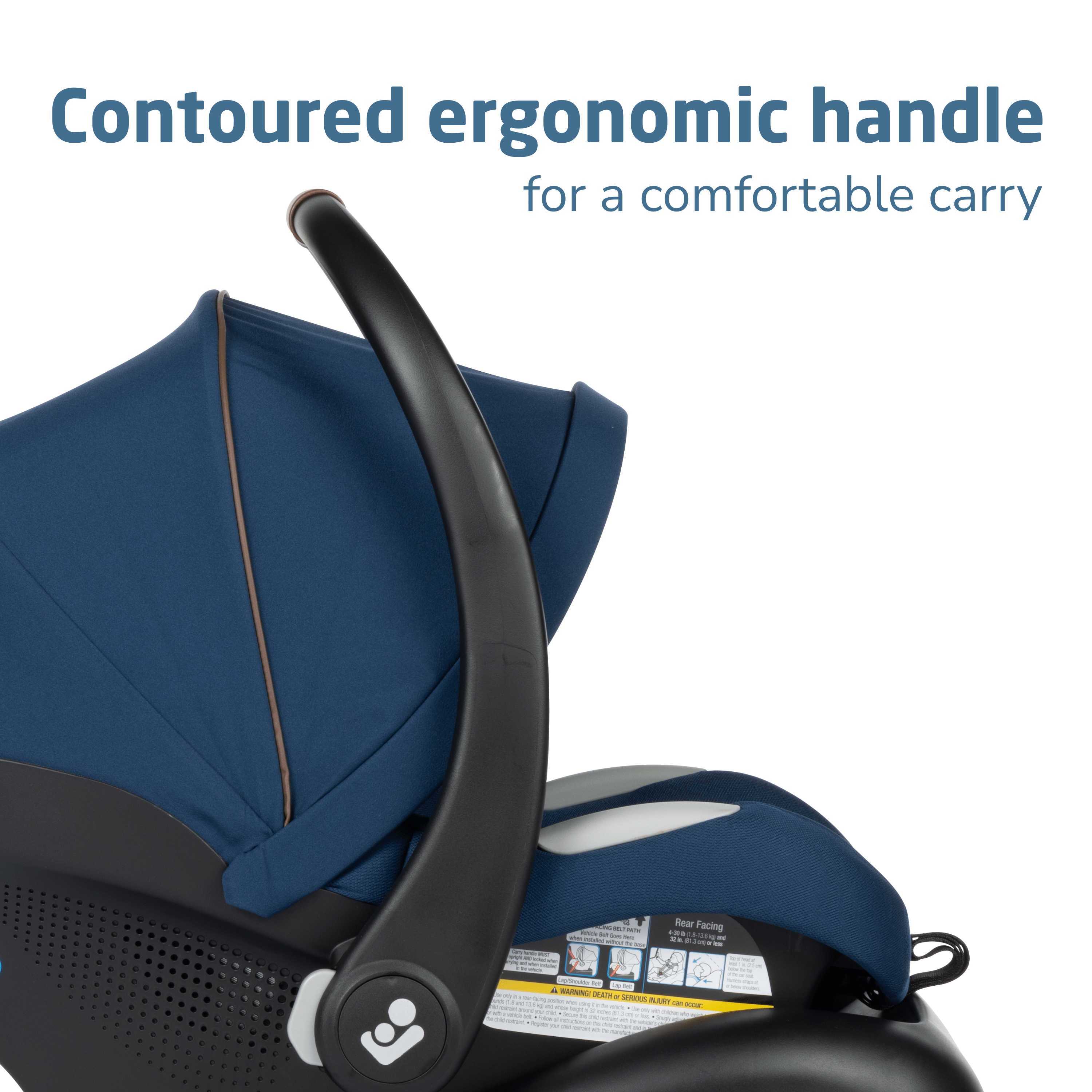 Maxi Cosi Mico Luxe Infant Car Seat with Vegan Leather Grip - Premium Baby Safety Car Seat for Newborns - Perfect for Travel, Shopping & Family Outings