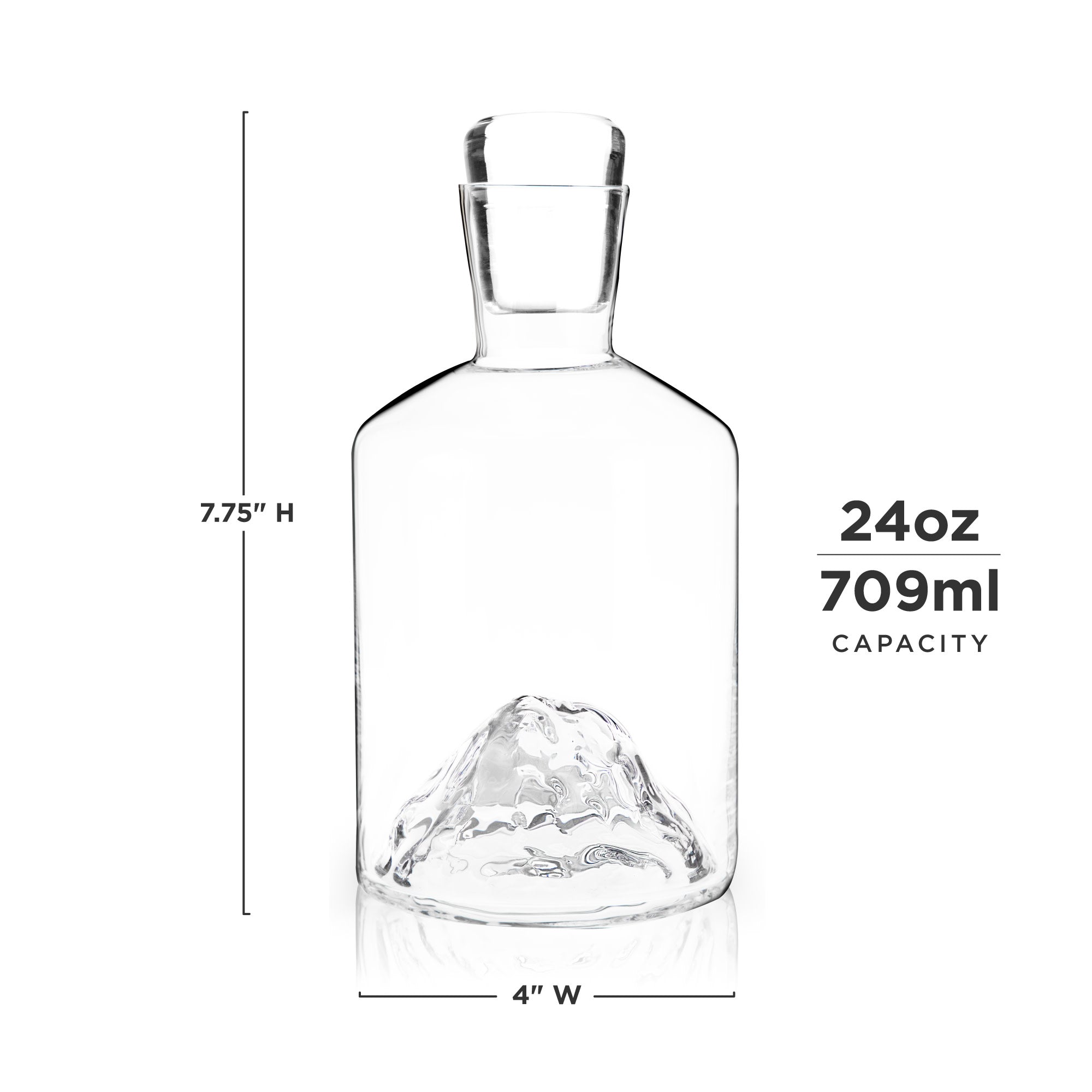 Premium Mountain Crystal Liquor Decanter Set - Elegant Whiskey & Bourbon Decanter with 2 Glasses - Perfect for Home Bar, Gifts & Entertaining
