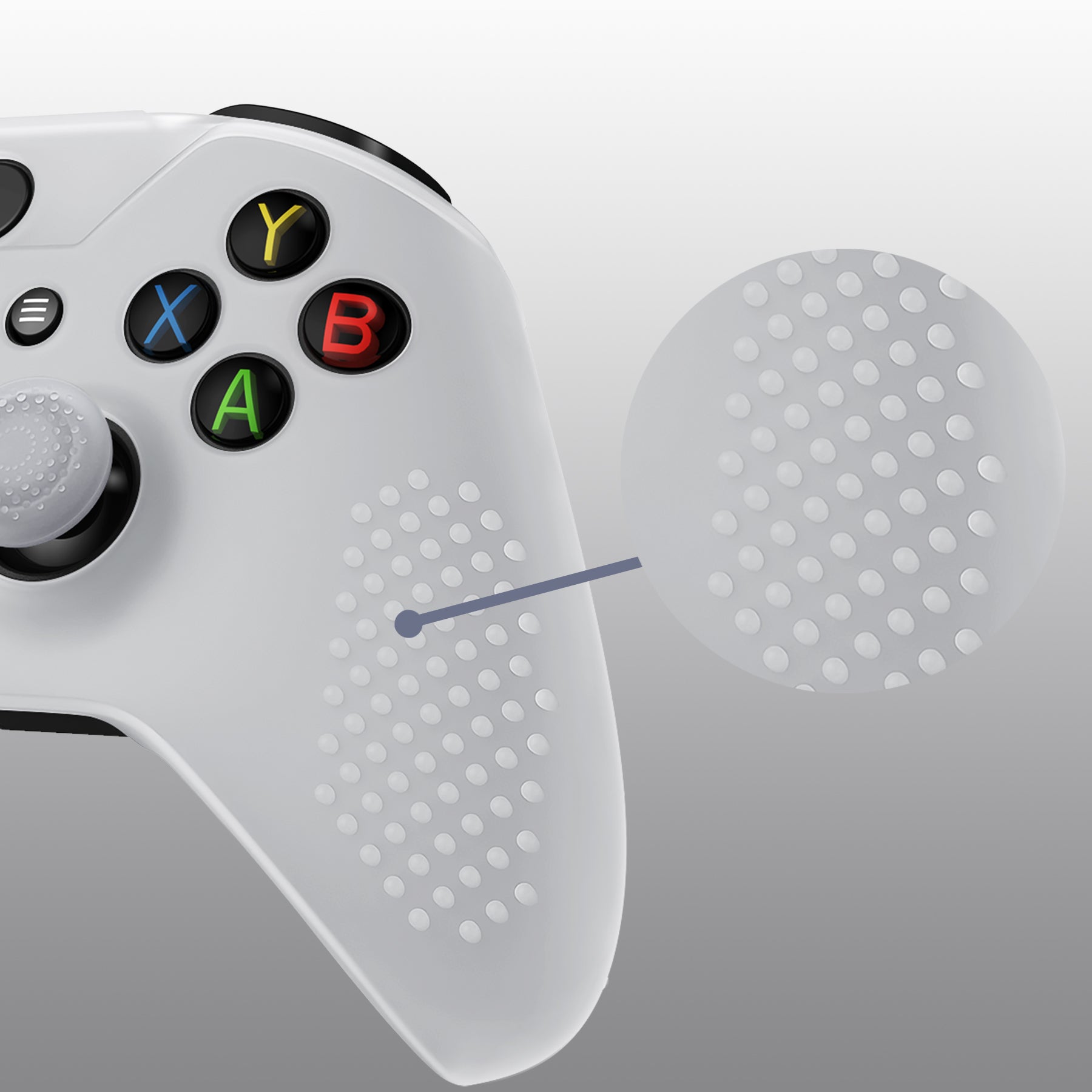 eXtremeRate PlayVital Anti-Slip Silicone Cover with Thumb Grips for Xbox One X & S Controller - Glow in The Dark Green | Protective Gaming Skin for Enhanced Grip & Comfort During Night Play