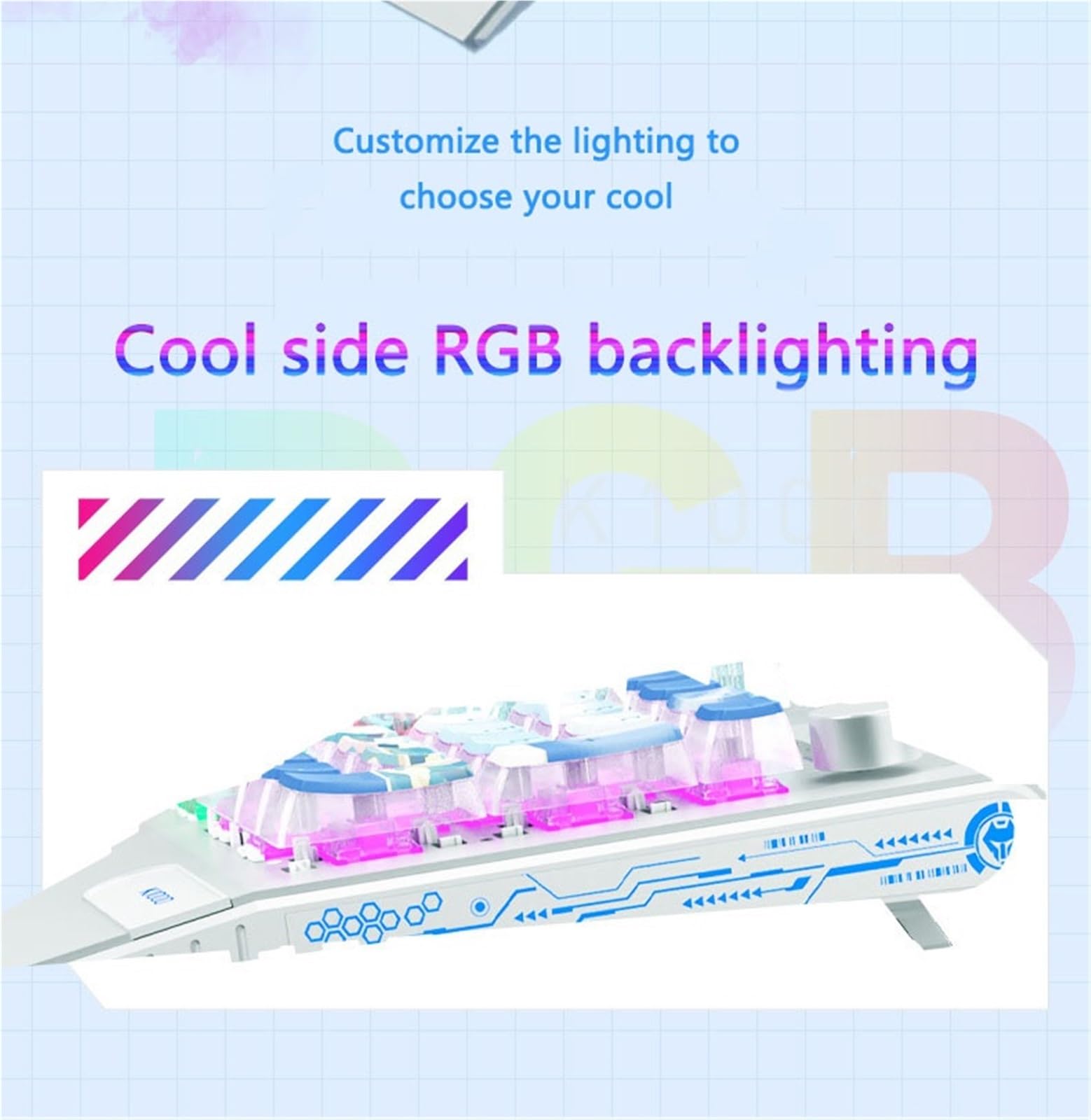K1000 RGB Mechanical Gaming Keyboard - Wired USB Rainbow Backlit Keyboard with Quad Thermal Tech for PC Gamers & Office Work | Perfect for Gaming, Typing, and Professional Use
