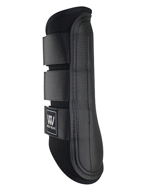 Woof Wear Double Lock Brushing Boots for Horses - Black Equine Leg Protection for Training & Riding - Durable Stable Boots for Jumping & Dressage