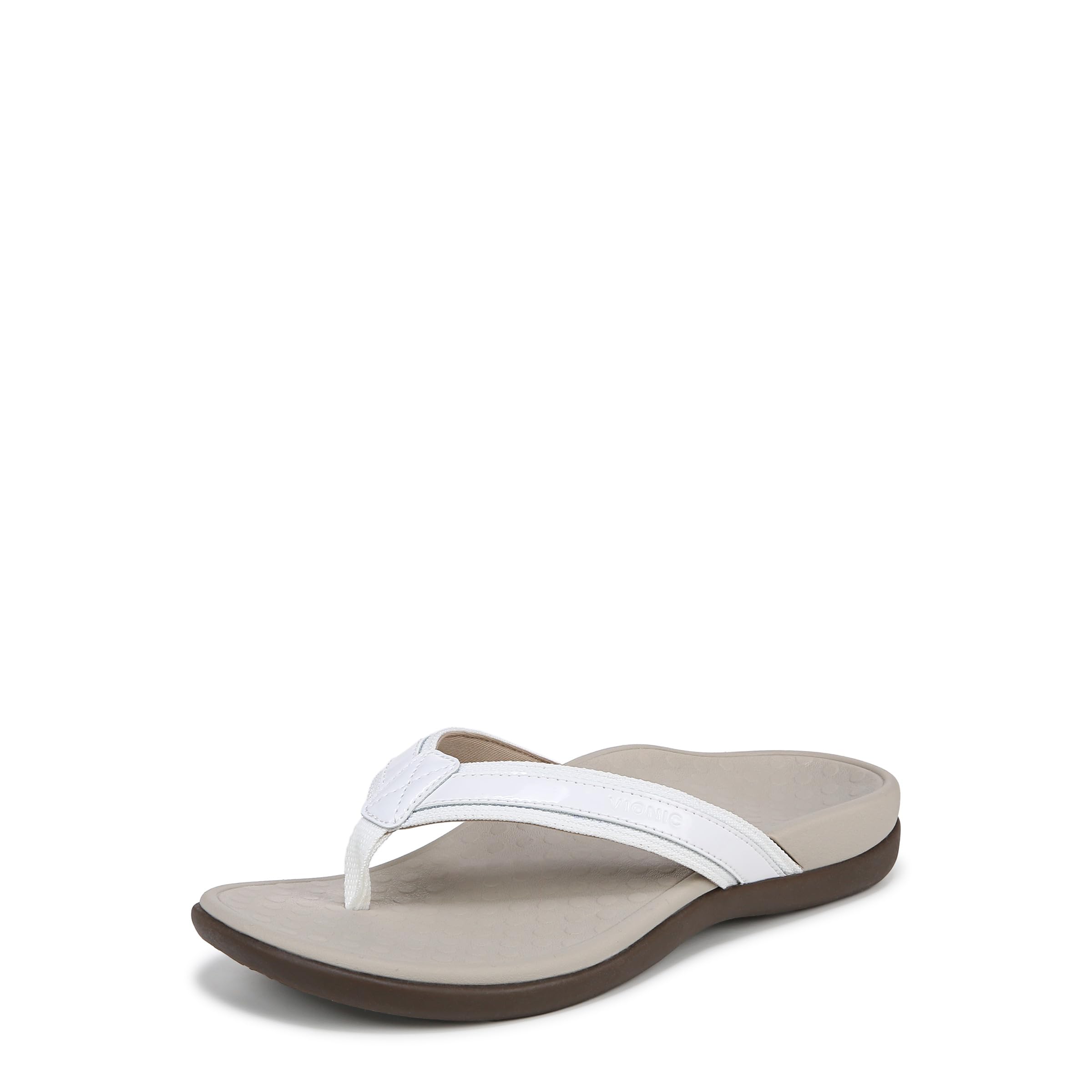 Vionic Women's Tide Toe Post Sandals - Comfortable Orthotic Support for Plantar Fasciitis & Flat Feet - Perfect for Walking, Travel & Summer Outfits