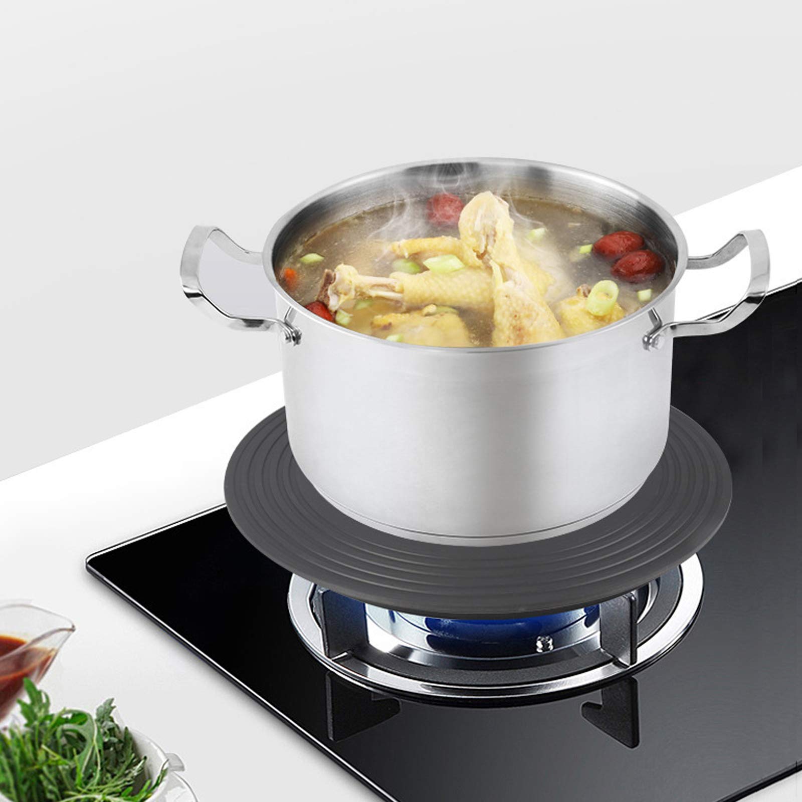 VALINK Gas Stove Heat Diffuser Plate - Stainless Steel Heat Conduction Board for Pots & Pans - Prevents Burning & Protects Cookware - Perfect for Gas Stove Cooking, Baking & Evenly Heating Food